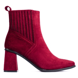 Botines de mujer burdeos de Shelovet rojo