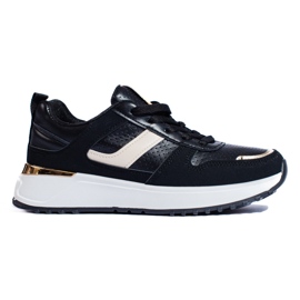 Zapatillas Shelovet negras con plataforma negro