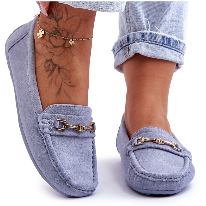 Mocasines Clásicos Mujer Ante Azul Corinell Mocasines Clásicos Mujer Ante Azul Corinell