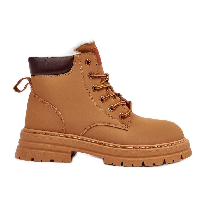 Cazadores con aislamiento de piel Camel Fenan para mujer marrón