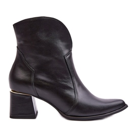 Lewski Shoes Botas Vaqueras Mujer Piel Tacón Alto Negro Lewski 3166/B/2