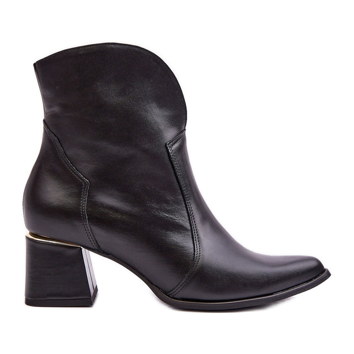 Lewski Shoes Botas Vaqueras Mujer Piel Tacón Alto Negro Lewski 3166/B/2