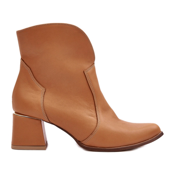 Lewski Shoes Botas Vaqueras Mujer Piel Tacón Alto Camel Lewski 3166/B/2 marrón