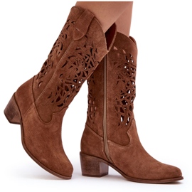 Lewski Shoes Botas Cowboy Ante Calado Marrón Lewski 3320
