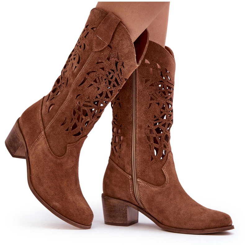 Lewski Shoes Botas Cowboy Ante Calado Marrón Lewski 3320