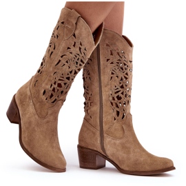Lewski Shoes Botas Cowboy Ante Calado Beige Lewski 3320