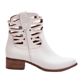 Lewski Shoes Botas Mujer Piel Caladas Blanco Lewski 3329