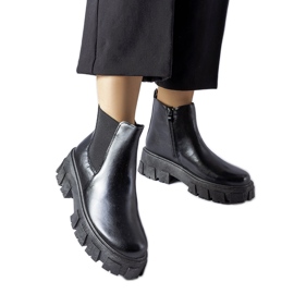 Botines Petronio macizos negros