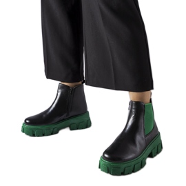Botines Petronio masivos negros y verdes