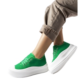 Deportivas plataforma Rina verdes Deportivas plataforma Rina verdes