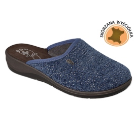 Zapatillas de mujer Dr.ORTO Befado con aplicación de piel 133D001 azul marino