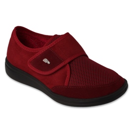 Calzado befado zapatos de mujer con correa de velcro y inserto de PU reemplazable 087D004 rojo