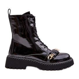 Botines Mujer Charol Con Adorno Negro S.Barski MR870-67