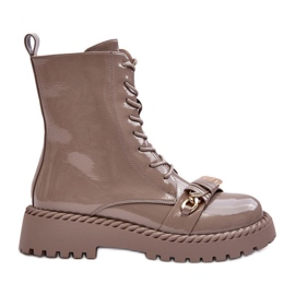 Botines Mujer Charol Con Adorno Beige S.Barski MR870-67