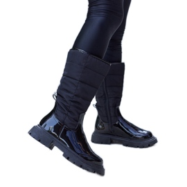 Botas de charol con aislamiento negras de Villafranca negro