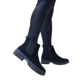 Botas Sabre de ante ecológico con aislamiento negro Botas Sabre de ante ecológico con aislamiento negro