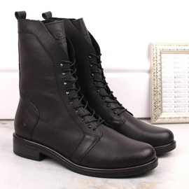 Botas de mujer cómodas y aislantes de piel, negro Remonte D8380-01
