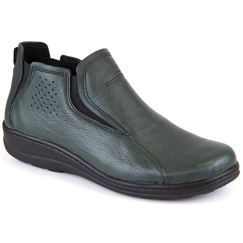 Botas de mujer cómodas y aislantes de piel verde Helios 566 Botas de mujer cómodas y aislantes de piel verde Helios 566