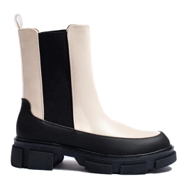 Goodin Botas altas Chelsea de mujer beige de Shelovet