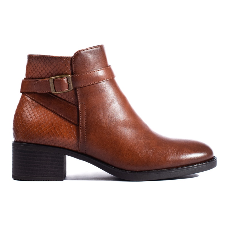 W. Potocki Botines de mujer Potocki negros con tacón marrón W. Potocki Botines de mujer Potocki negros con tacón marrón