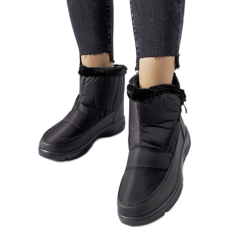 Botas de nieve Judithe negras con aislamiento y cremallera negro