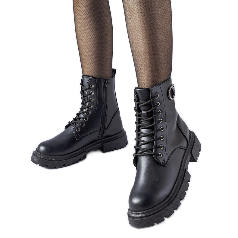 Botas aislantes negras con circonitas Broberg negro