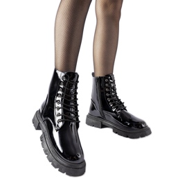 Botas de mujer Hansine charol negro