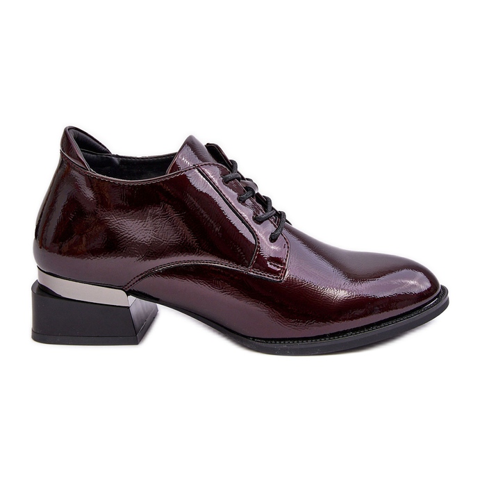 Vinceza Zapatos brogue de mujer con cordones burdeos de Banosa rojo