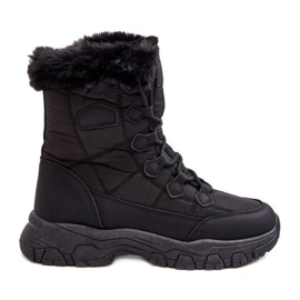 PE1 Botas de nieve de mujer con pelo y cremallera, Negro Vittora