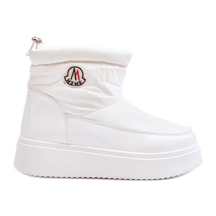 Botas de nieve sin cordones con plataforma para mujer, Gattea blanca blanco