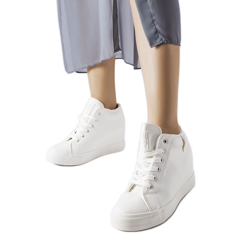 Zapatillas con cuña Big Star MM274002 blancas blanco