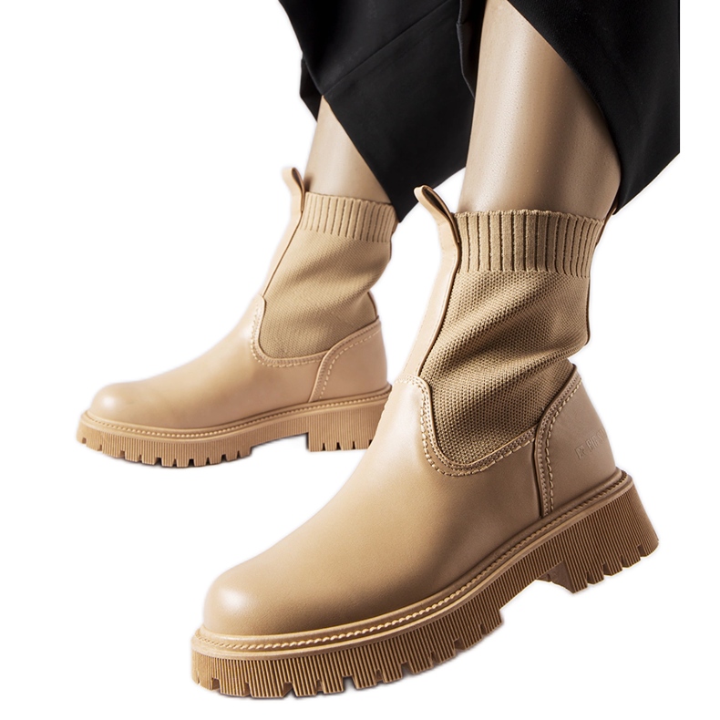 Botas ecogamuza beige Big Star MM274542