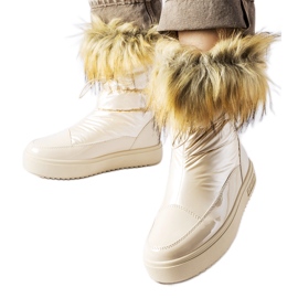 Big Star Botas de nieve aislantes beige con pelo MM274380