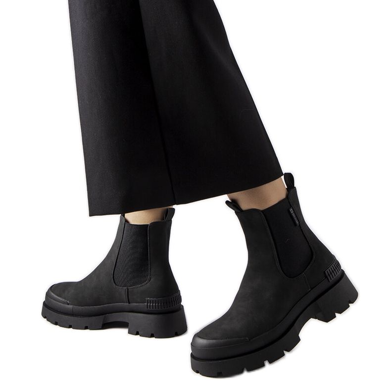 Botines sin cordones negros Big Star MM274319