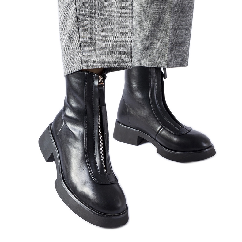 Botines aislantes negros con cremallera Baldo