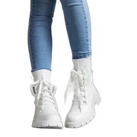 Botas calcetín blancas de Portico blanco
