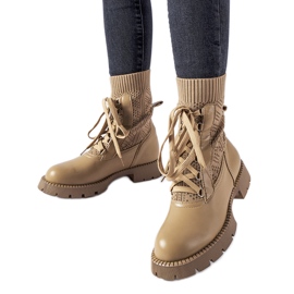Botas calcetín beige de Portico Botas calcetín beige de Portico