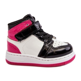 Deportivas Infantiles Charol Rosa y Blanco Milara