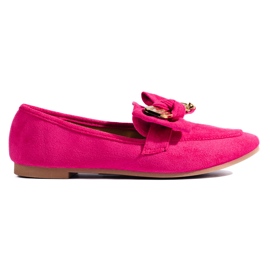 Mocasines de mujer Shelovet de ante fucsia rosa