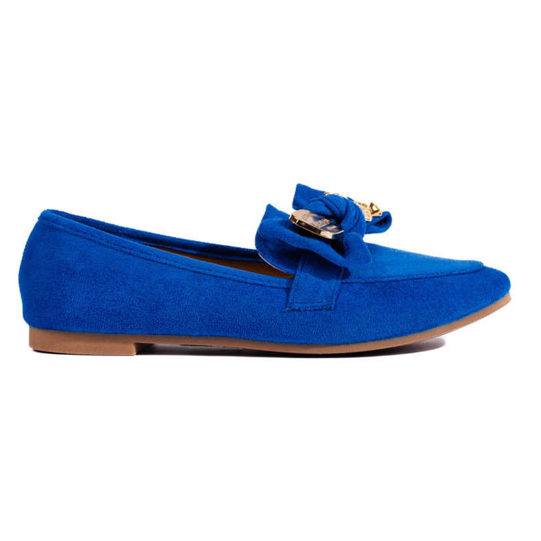 Mocasines de mujer Shelovet de ante azul