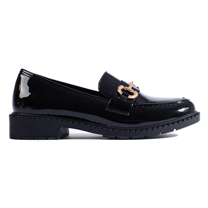 Mocasines Shelovet elegantes charol negro