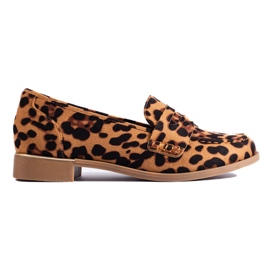 Mocasines de mujer Shelovet en ante leopardo beige