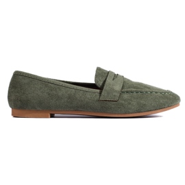 Señores cómodos de ante de mujer, verde Shelovet