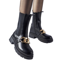 Botines negros con cadena Thierry