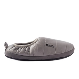 Big Star Pantuflas de hombre con aislamiento gris KK174362