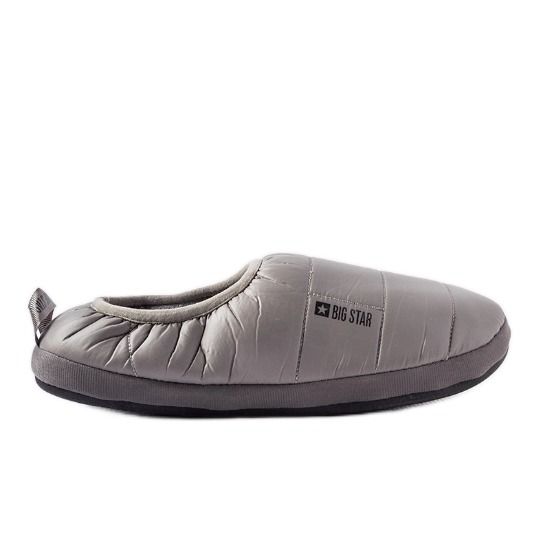 Big Star Pantuflas de hombre con aislamiento gris KK174362