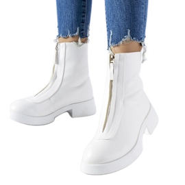 Botines aislantes blancos con cremallera Baldo