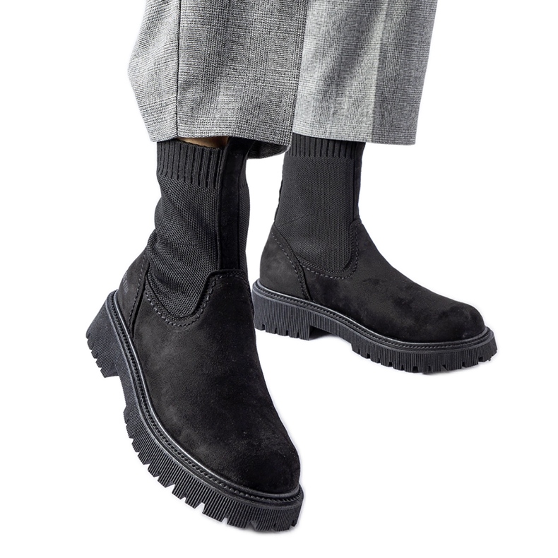 Botas calcetín negras Big Star MM274540 negro