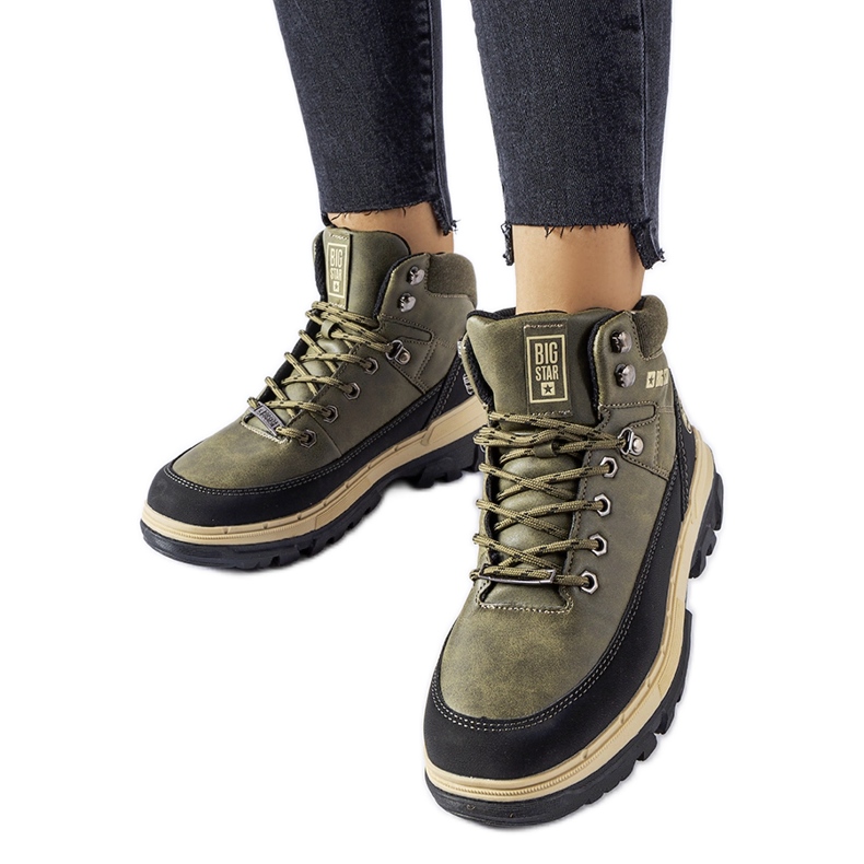 Zapatos juveniles verdes Big Star KK274220