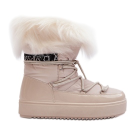 PS1 Botas de Nieve Mujer con Cordones Santero Beige Claro